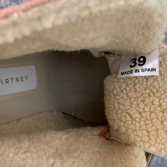 STELLA McCARTNEY Faux Shearling Gum Wedge Ankle Boots - Picture 8 of 11